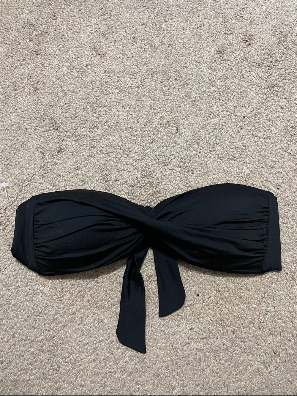 Bar III Black Twist Bandeau Swim Top size small‎